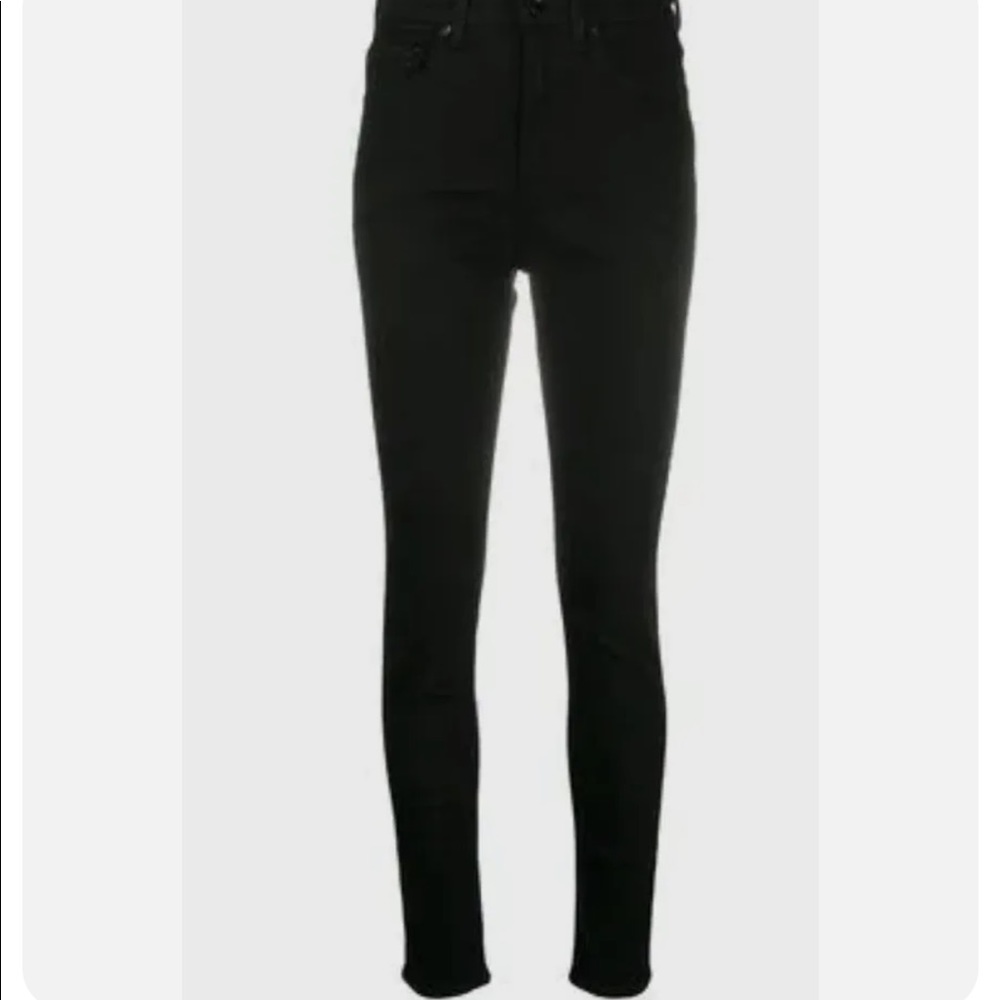 Rag & Bone High Rise Skinny Jeans Size 25 Black #i8